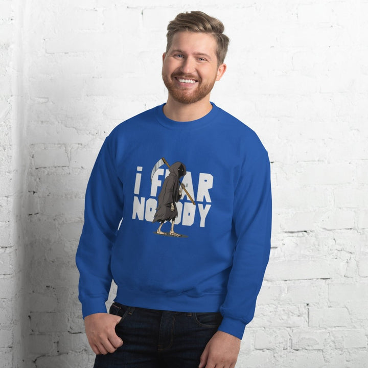 I Fear Nobody Graphic Sweatshirt - Royal - S - ArtyKoala