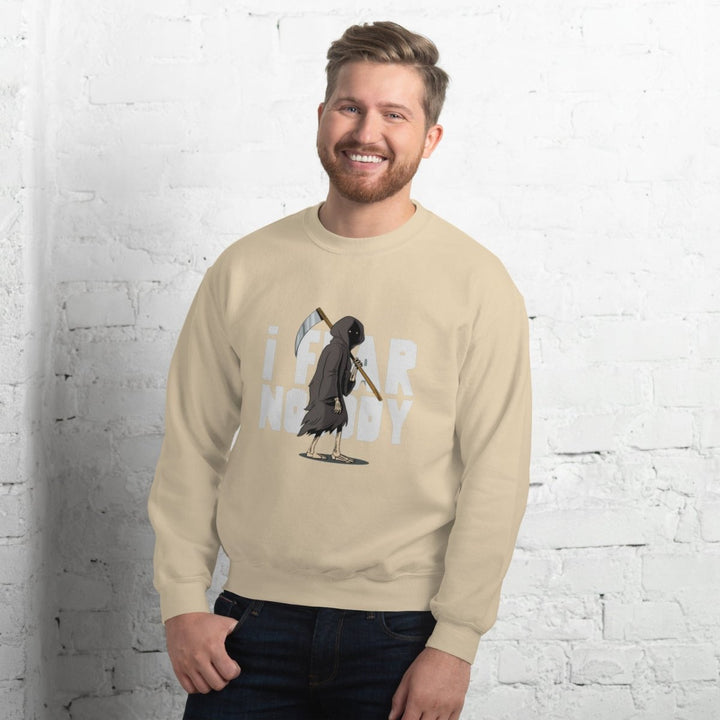 I Fear Nobody Graphic Sweatshirt - Sand - S - ArtyKoala