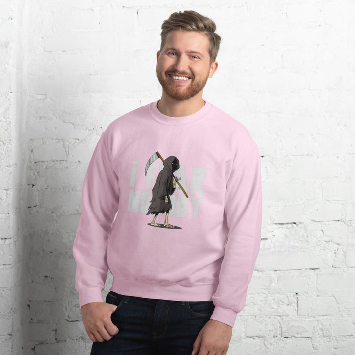I Fear Nobody Graphic Sweatshirt - Light Pink - S - ArtyKoala