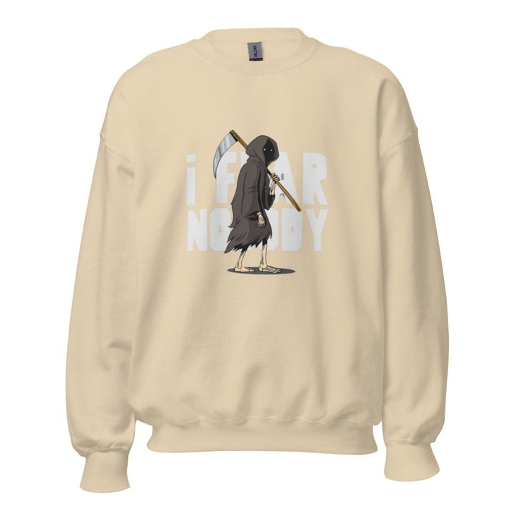 I Fear Nobody Graphic Sweatshirt - Sand - S - ArtyKoala