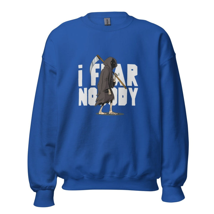 I Fear Nobody Graphic Sweatshirt - Royal - S - ArtyKoala