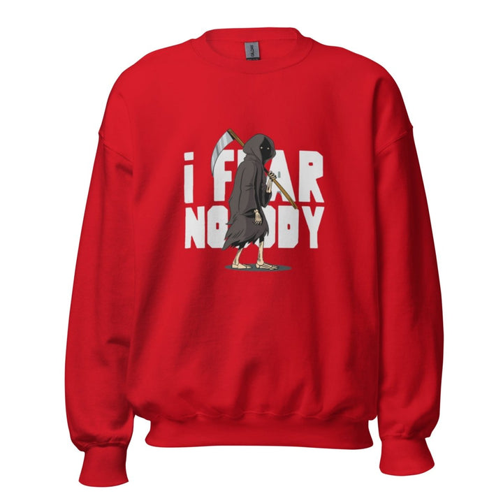 I Fear Nobody Graphic Sweatshirt - Red - S - ArtyKoala