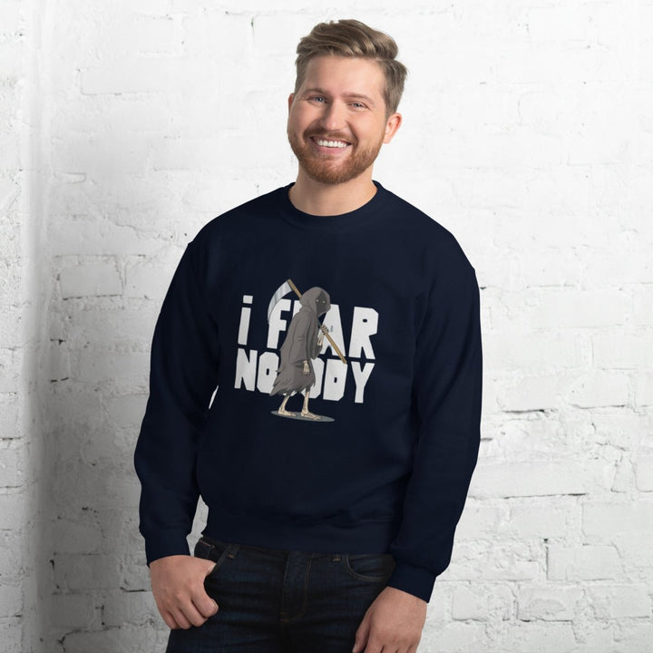 I Fear Nobody Graphic Sweatshirt - Navy - S - ArtyKoala