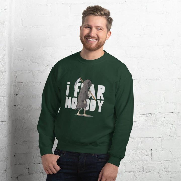 I Fear Nobody Graphic Sweatshirt - Forest Green - S - ArtyKoala