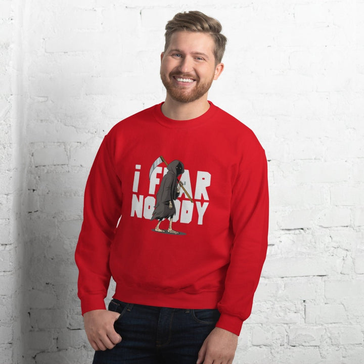 I Fear Nobody Graphic Sweatshirt - Red - S - ArtyKoala