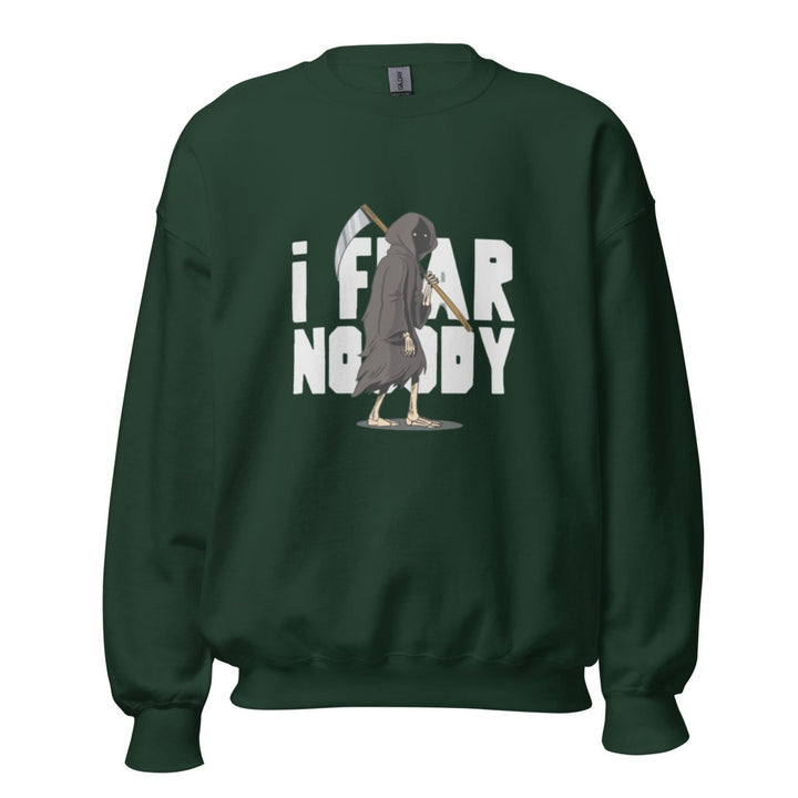 I Fear Nobody Graphic Sweatshirt - Forest Green - S - ArtyKoala