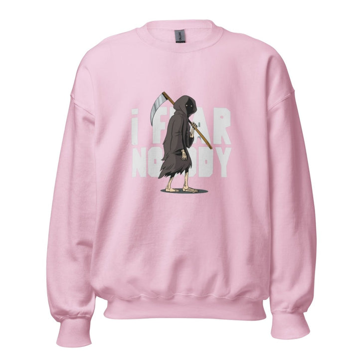 I Fear Nobody Graphic Sweatshirt - Light Pink - S - ArtyKoala