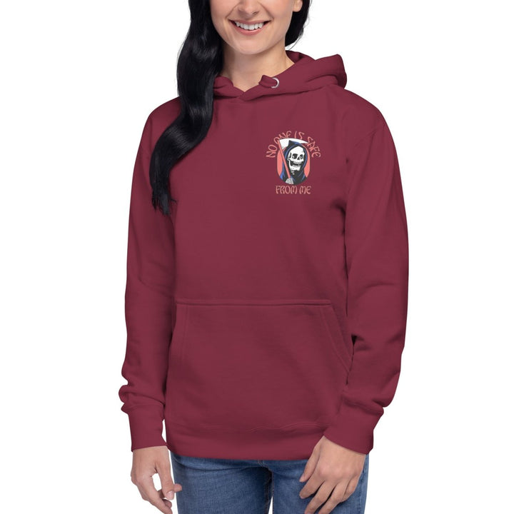 I Fear Nobody (II) Graphic Hoodie - Maroon - S - ArtyKoala
