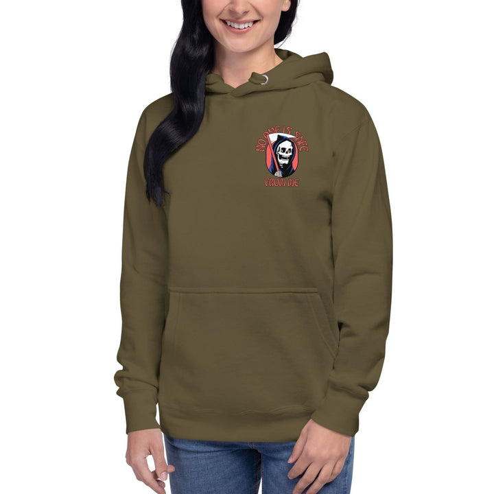 I Fear Nobody (II) Graphic Hoodie - Military Green - S - ArtyKoala