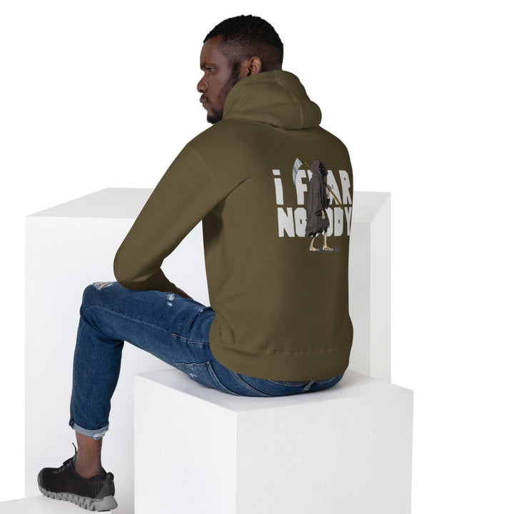 I Fear Nobody (II) Graphic Hoodie - Military Green - S - ArtyKoala