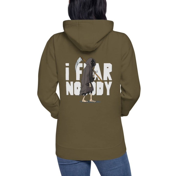 I Fear Nobody (II) Graphic Hoodie - Military Green - S - ArtyKoala