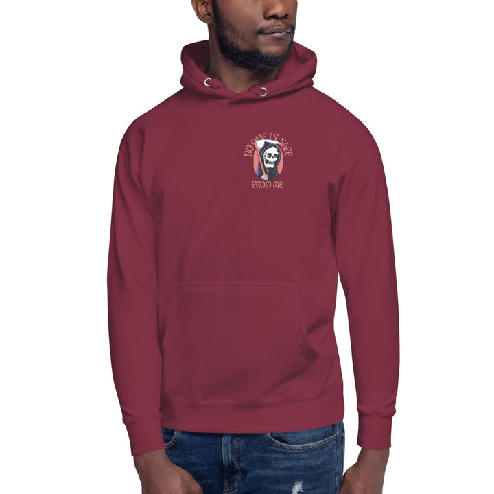 I Fear Nobody (II) Graphic Hoodie - Maroon - S - ArtyKoala