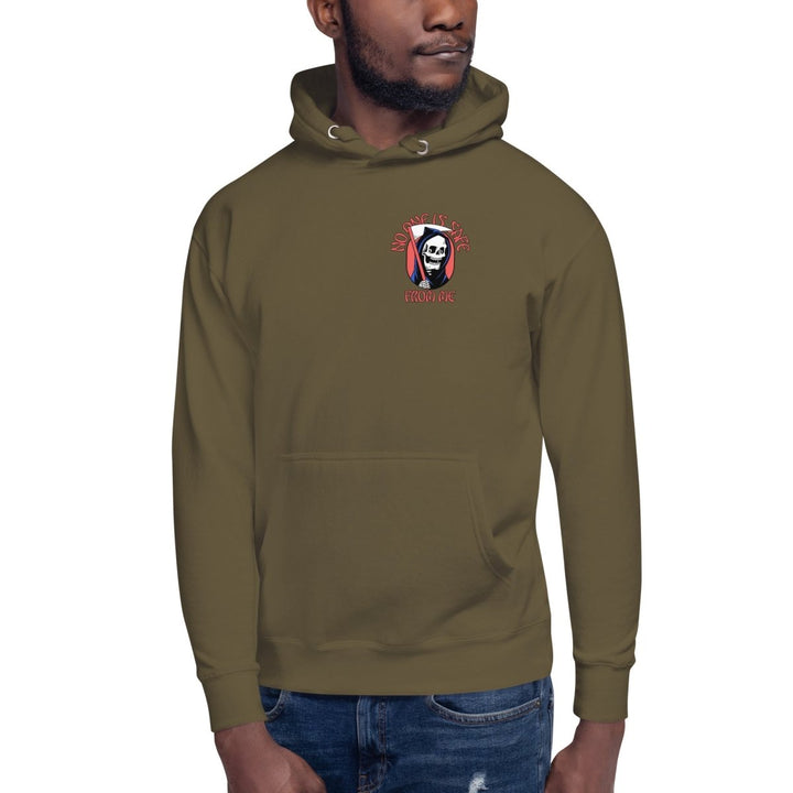 I Fear Nobody (II) Graphic Hoodie - Military Green - S - ArtyKoala
