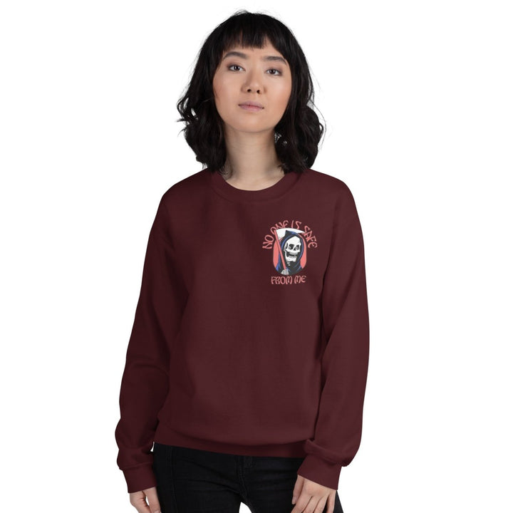I Fear Nobody(II) Graphic Sweatshirt - Maroon - S - ArtyKoala