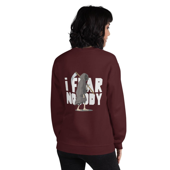 I Fear Nobody(II) Graphic Sweatshirt - Maroon - S - ArtyKoala