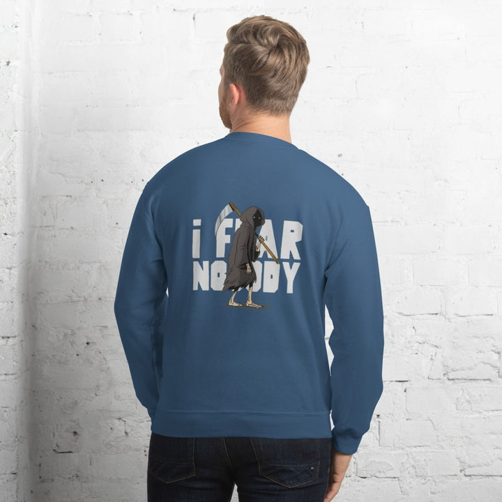 I Fear Nobody(II) Graphic Sweatshirt - Indigo Blue - S - ArtyKoala