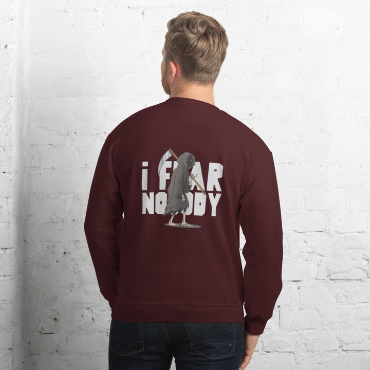 I Fear Nobody(II) Graphic Sweatshirt - Maroon - S - ArtyKoala