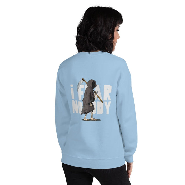 I Fear Nobody(II) Graphic Sweatshirt - Light Blue - S - ArtyKoala