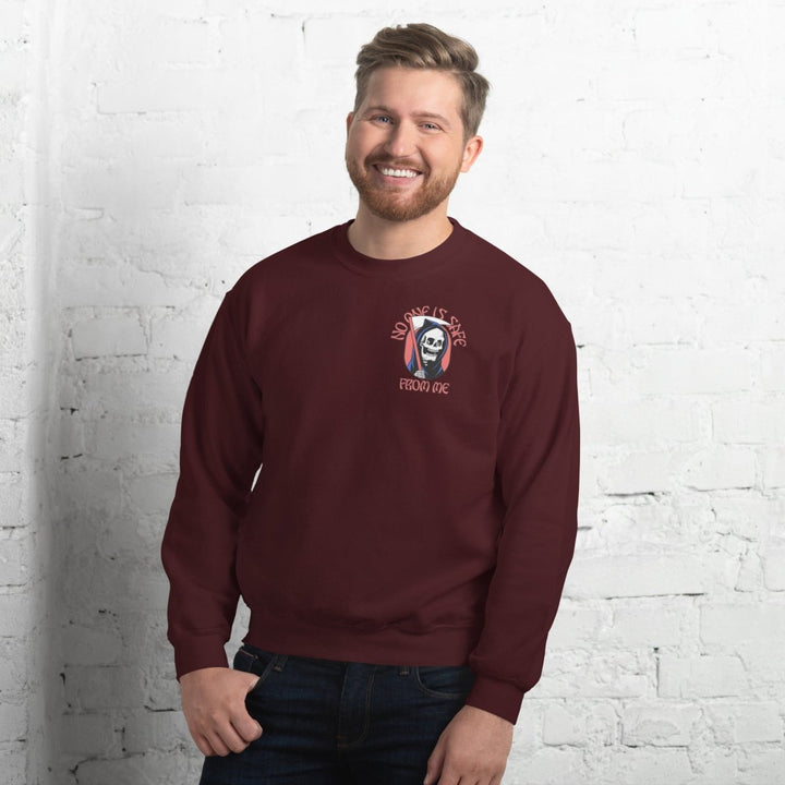 I Fear Nobody(II) Graphic Sweatshirt - Maroon - S - ArtyKoala
