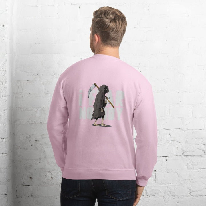 I Fear Nobody(II) Graphic Sweatshirt - Light Pink - S - ArtyKoala