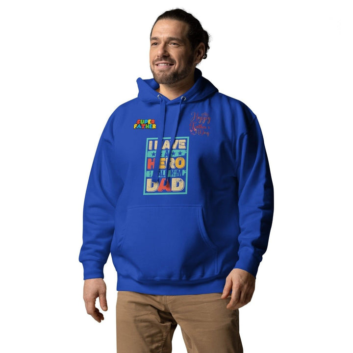 I Have a Hero Dad Graphic Hoodie - Team Royal - S - ArtyKoala