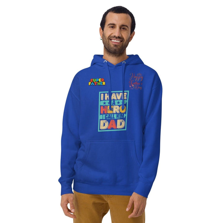 I Have a Hero Dad Graphic Hoodie - Team Royal - S - ArtyKoala