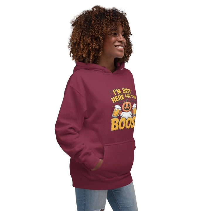 I Just Here for BOO Graphic Hoodie - White - S - ArtyKoala