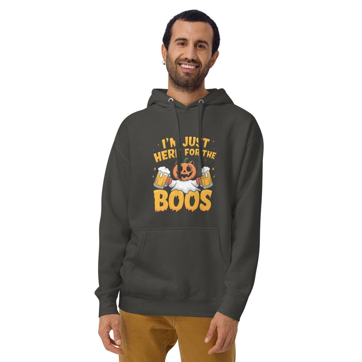 I Just Here for BOO Graphic Hoodie - White - S - ArtyKoala