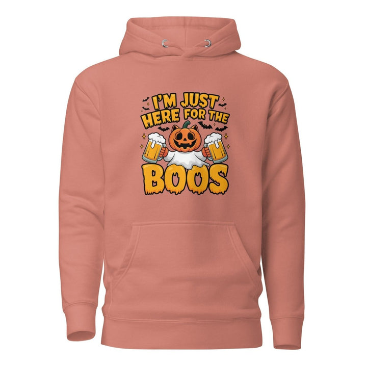 I Just Here for BOO Graphic Hoodie - Dusty Rose - S - ArtyKoala