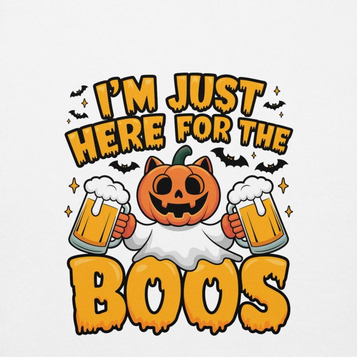 I Just Here for BOO Graphic Hoodie - White - S - ArtyKoala