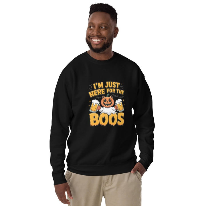 I Just Here for BOO Graphic Sweatshirt - Vintage Black - S - ArtyKoala