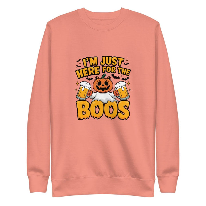 I Just Here for BOO Graphic Sweatshirt - Dusty Rose - S - ArtyKoala