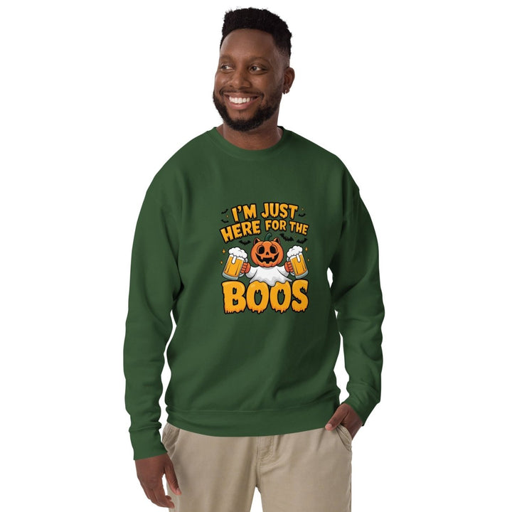 I Just Here for BOO Graphic Sweatshirt - Vintage Black - S - ArtyKoala