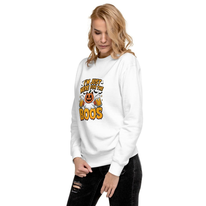 I Just Here for BOO Graphic Sweatshirt - Vintage Black - S - ArtyKoala