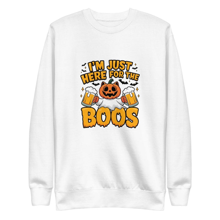 I Just Here for BOO Graphic Sweatshirt - White - S - ArtyKoala