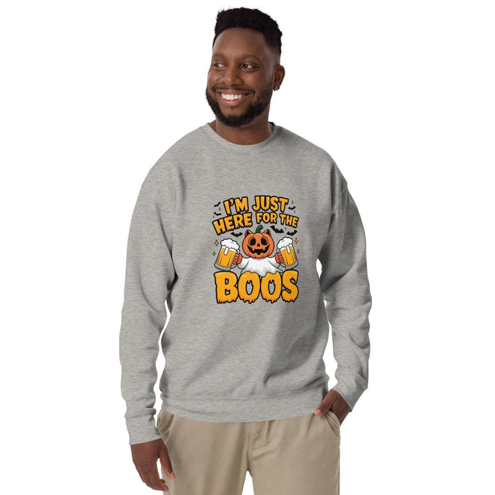 I Just Here for BOO Graphic Sweatshirt - Vintage Black - S - ArtyKoala