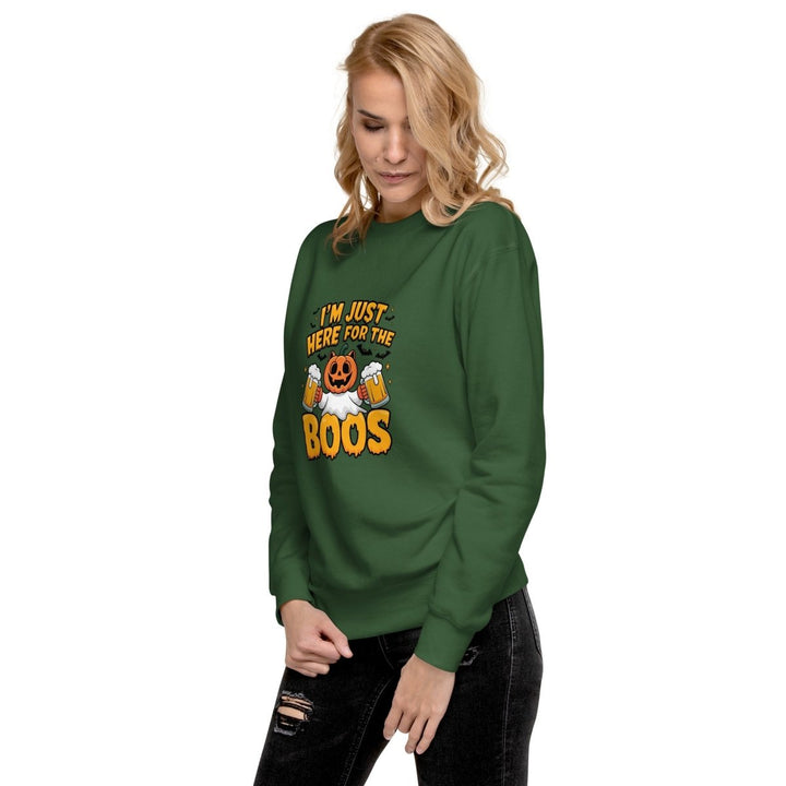 I Just Here for BOO Graphic Sweatshirt - Vintage Black - S - ArtyKoala