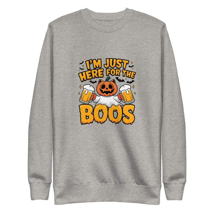 I Just Here for BOO Graphic Sweatshirt - Carbon Grey - S - ArtyKoala