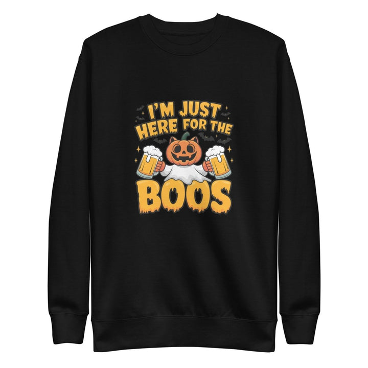 I Just Here for BOO Graphic Sweatshirt - Black - S - ArtyKoala