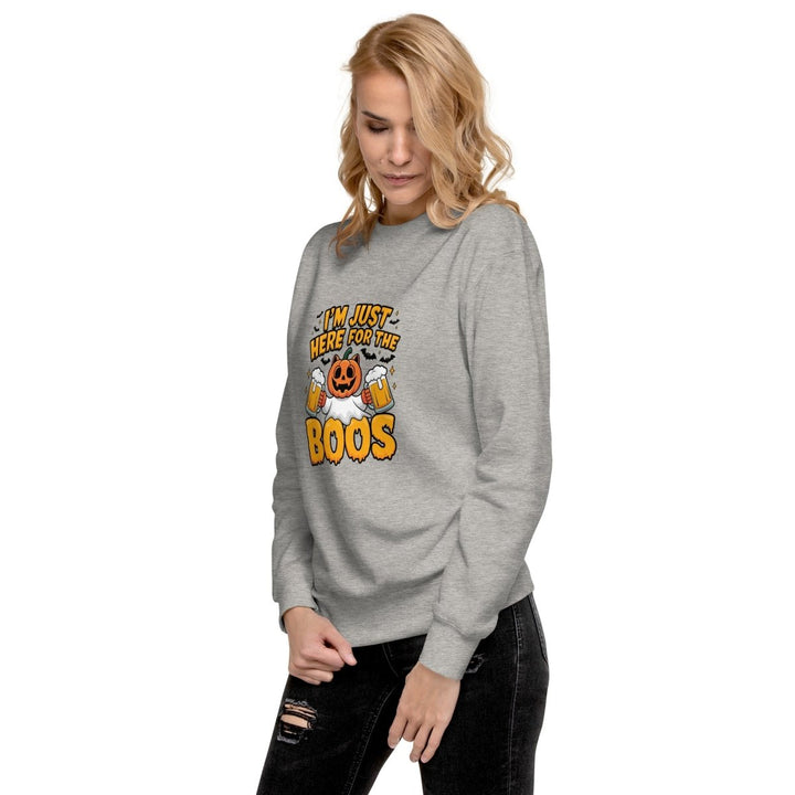 I Just Here for BOO Graphic Sweatshirt - Vintage Black - S - ArtyKoala