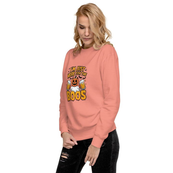 I Just Here for BOO Graphic Sweatshirt - Vintage Black - S - ArtyKoala