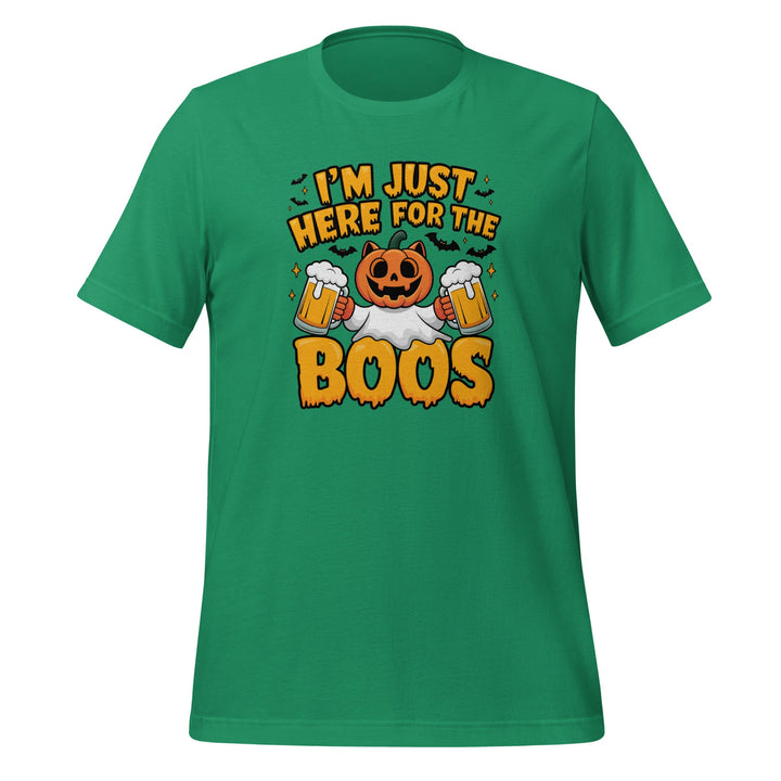 I Just Here for BOO Premium Cotton Unisex Halloween T-shirt - Kelly / S - ArtyKoala