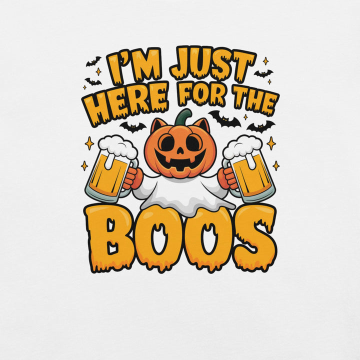 I Just Here for BOO Premium Cotton Unisex Halloween T-shirt - ArtyKoala