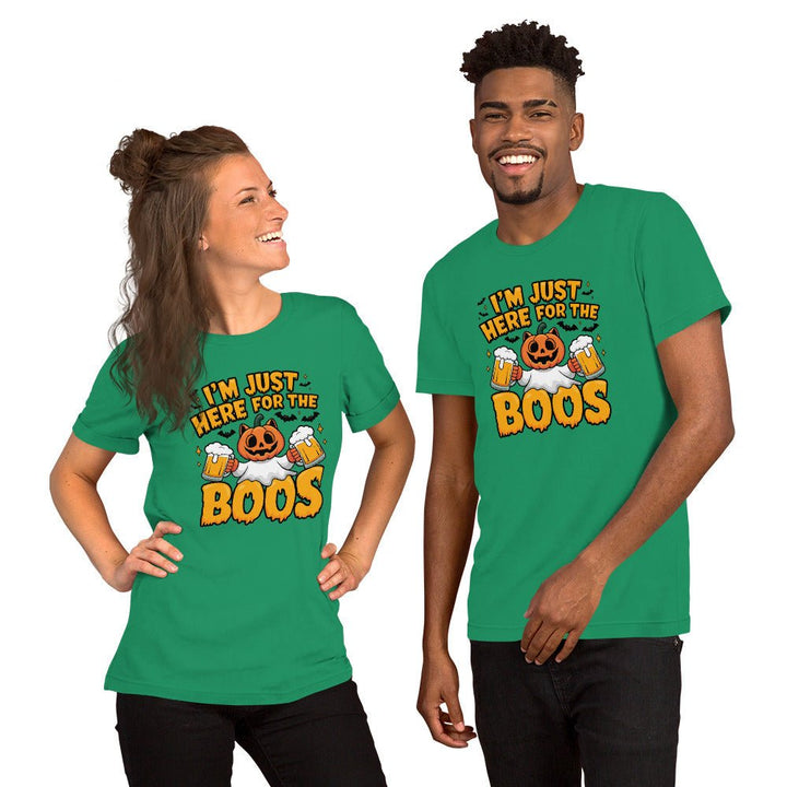 I Just Here for BOO Premium Cotton Unisex Halloween T-shirt - ArtyKoala