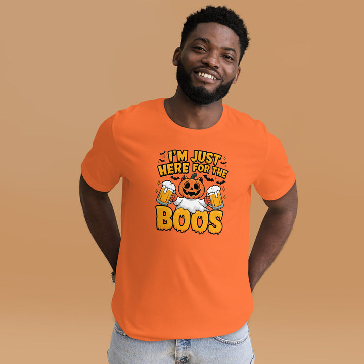 I Just Here for BOO Premium Cotton Unisex Halloween T-shirt - ArtyKoala