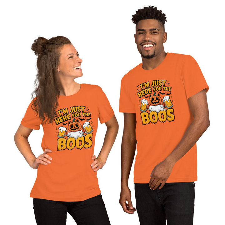 I Just Here for BOO Premium Cotton Unisex Halloween T-shirt - ArtyKoala