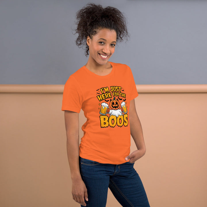 I Just Here for BOO Premium Cotton Unisex Halloween T-shirt - ArtyKoala