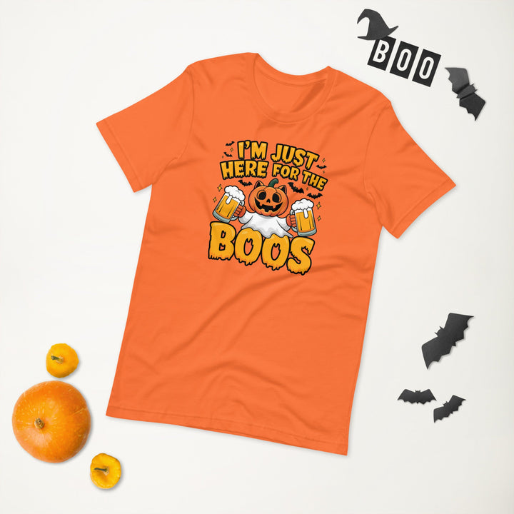 I Just Here for BOO Premium Cotton Unisex Halloween T-shirt - ArtyKoala