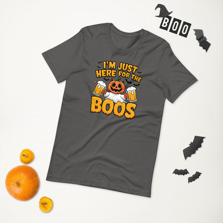 I Just Here for BOO Premium Cotton Unisex Halloween T-shirt - ArtyKoala