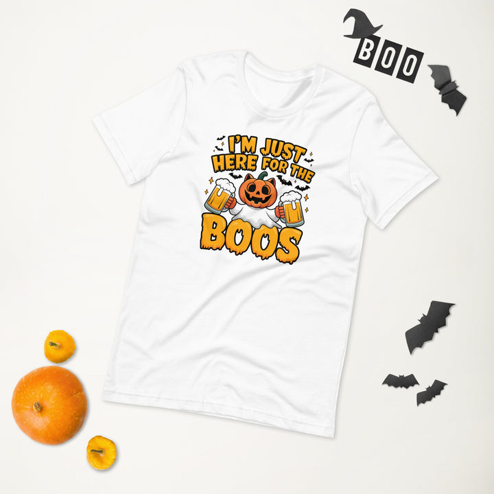 I Just Here for BOO Premium Cotton Unisex Halloween T-shirt - ArtyKoala